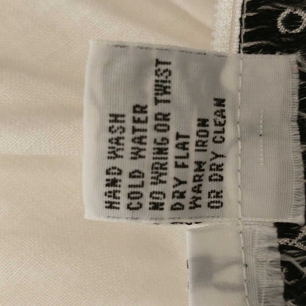 Vintage Nancy Johnson White Dress Circle Skirt Wide Waist Lace Detail Pockets - Picture 8 of 13